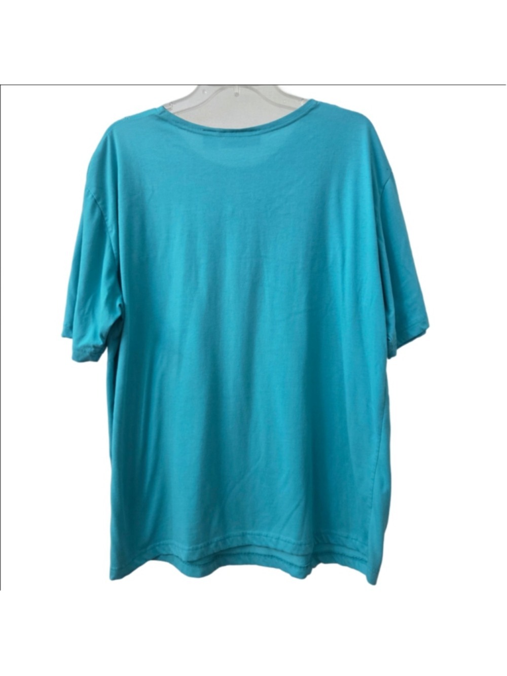 C.S.T. Sport Vintage Y2K Embroidered Floral Teal T-Shirt 1X - Picture 2 of 6